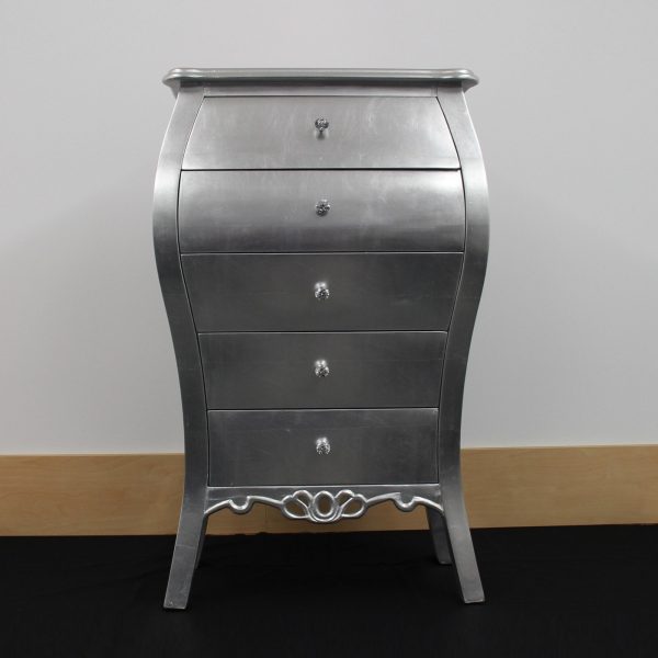 Herve 5 Drawer Silver Cabinet – Vogue Lighting