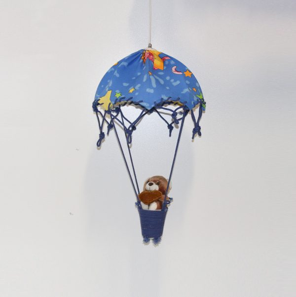 Teddy Bear Blue Hot Air Balloon